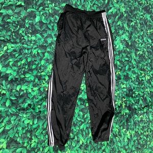 Adidas black and white baggy pants